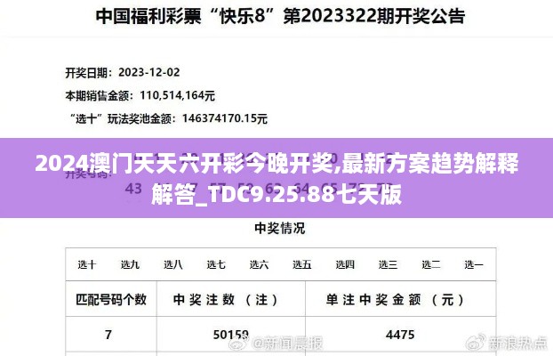 2024澳门天天六开彩今晚开奖,最新方案趋势解释解答_TDC9.25.88七天版