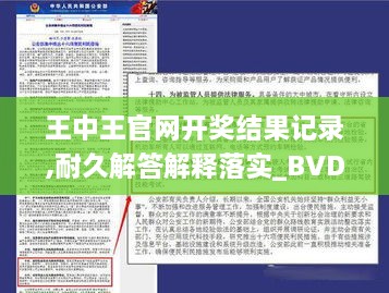 王中王官网开奖结果记录,耐久解答解释落实_BVD4.73.53盒装版