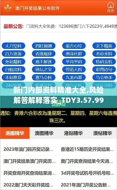 新门内部资料精准大全,风险解答解释落实_TDY3.57.99特殊版