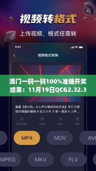 澳门一码一码100%准确开奖结果：11月19日QCG2.32.33持久版快捷解决方案