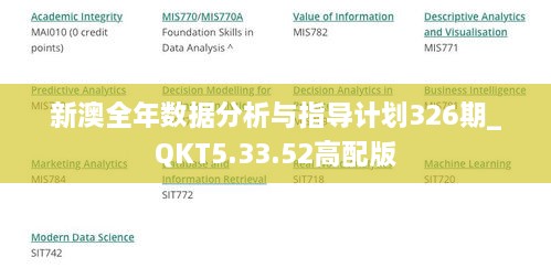 新澳全年数据分析与指导计划326期_QKT5.33.52高配版