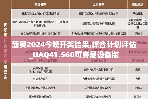 新奥2024今晚开奖结果,综合计划评估_UAQ41.560可穿戴设备版