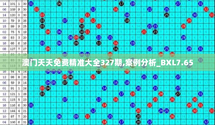 澳门天天免费精准大全327期,案例分析_BXL7.65