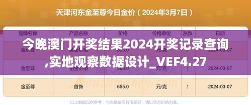 今晚澳门开奖结果2024开奖记录查询,实地观察数据设计_VEF4.27