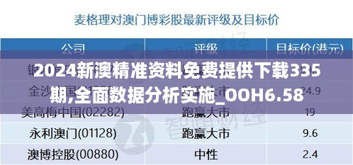 2024新澳精准资料免费提供下载335期,全面数据分析实施_OOH6.58