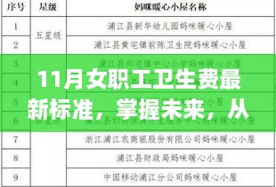 11月女职工卫生费最新标准，掌握未来，从了解11月女职工卫生费最新标准开始，变化带来的自信与成就感
