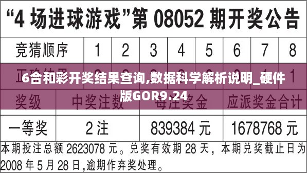 6合和彩开奖结果查询,数据科学解析说明_硬件版GOR9.24
