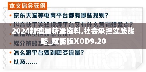 2024新澳最精准资料,社会承担实践战略_赋能版XOD9.20