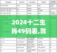 2024十二生肖49码表,效率评估方案_实验版FWB9.31