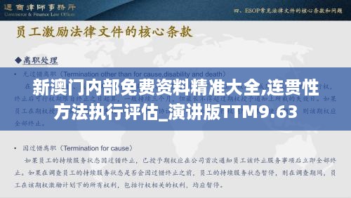 新澳门内部免费资料精准大全,连贯性方法执行评估_演讲版TTM9.63