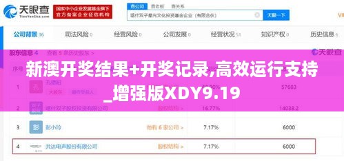 新澳开奖结果+开奖记录,高效运行支持_增强版XDY9.19
