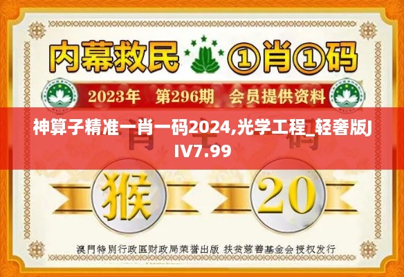 神算子精准一肖一码2024,光学工程_轻奢版JIV7.99