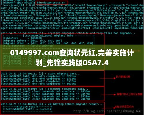 0149997.соm查询状元红,完善实施计划_先锋实践版OSA7.4
