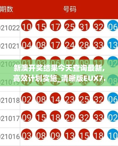 新澳开奖结果今天查询最新,高效计划实施_清晰版EUX7.11