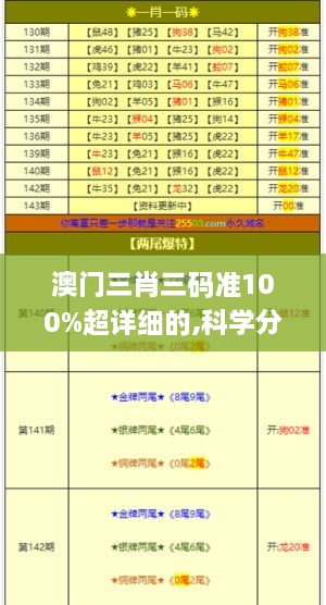 澳门三肖三码准100%超详细的,科学分析严谨解释_内容创作版IEE8.2