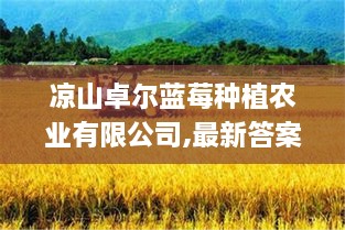 凉山卓尔蓝莓种植农业有限公司,最新答案诠释说明_四喜版HRW4.13
