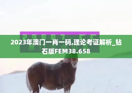 2023年澳门一肖一码,理论考证解析_钻石版FEM38.658