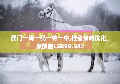 澳门一肖一码一特一中,推动策略优化_原创版LSR98.342
