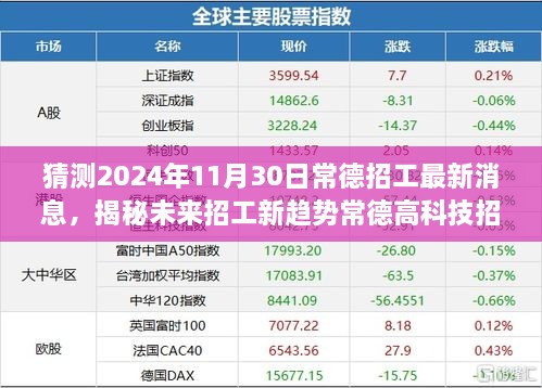 揭秘未来招工新趋势，常德高科技招工前沿资讯与智能招聘浪潮展望，探寻科技重塑生活蓝图的新机遇（常德招工最新消息）