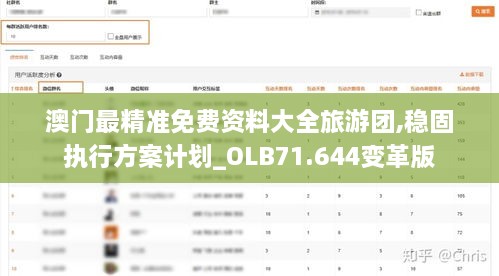 澳门最精准免费资料大全旅游团,稳固执行方案计划_OLB71.644变革版