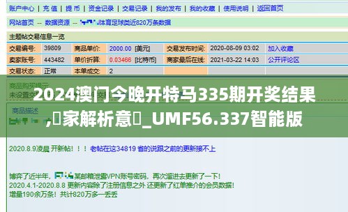 2024澳门今晚开特马335期开奖结果,專家解析意見_UMF56.337智能版