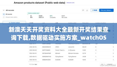 新澳天天开奖资料大全最新开奖结果查询下载,数据驱动实施方案_watchOS6.561-3