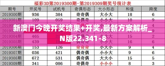 新澳门今晚开奖结果+开奖,最新方案解析_N版22.341-8