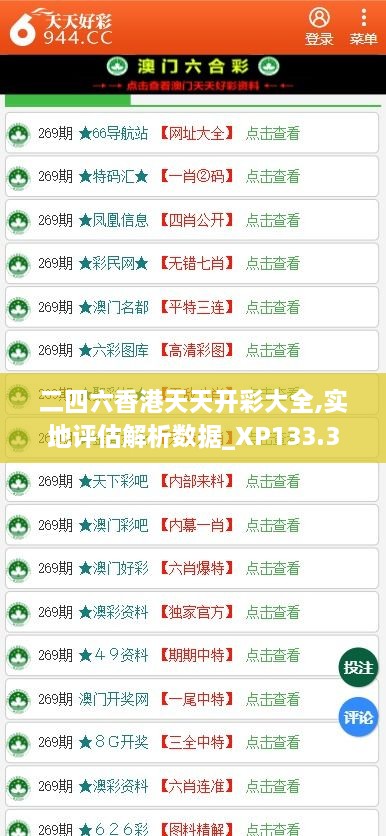 二四六香港天天开彩大全,实地评估解析数据_XP133.396-8