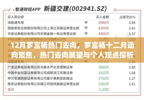 罗富杨十二月动向聚焦，热门去向展望与个人观点深度探析