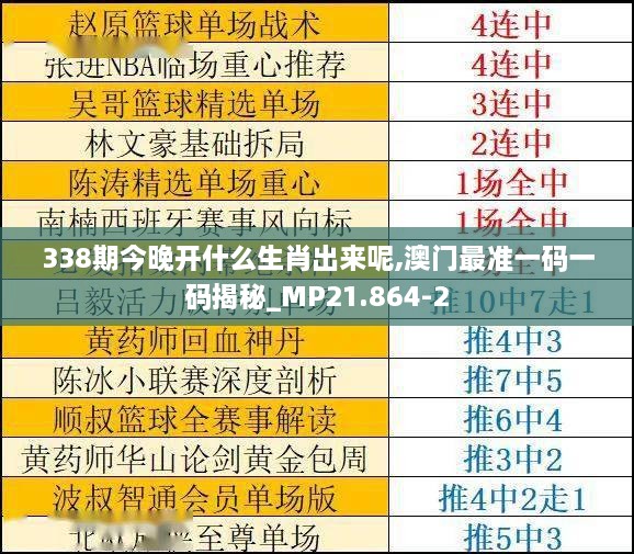 338期今晚开什么生肖出来呢,澳门最准一码一码揭秘_MP21.864-2