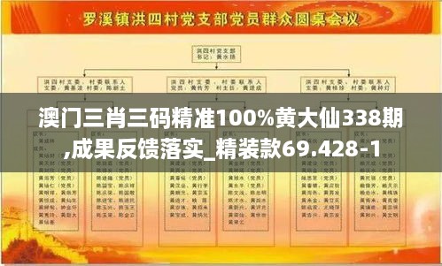 澳门三肖三码精准100%黄大仙338期,成果反馈落实_精装款69.428-1