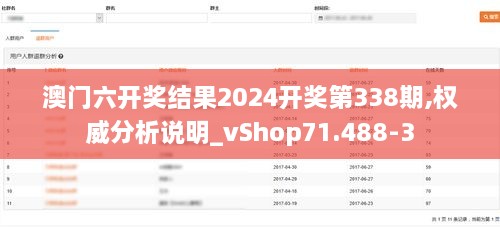 澳门六开奖结果2024开奖第338期,权威分析说明_vShop71.488-3