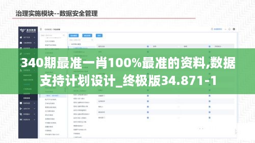 340期最准一肖100%最准的资料,数据支持计划设计_终极版34.871-1