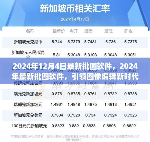 引领图像编辑新时代的利器，揭秘最新批图软件，开启未来视觉创意之旅（2024年最新版）