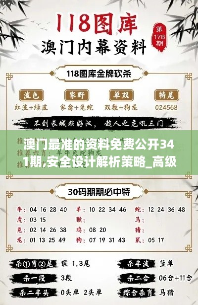 澳门最准的资料免费公开341期,安全设计解析策略_高级款9.519