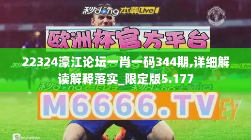 22324濠江论坛一肖一码344期,详细解读解释落实_限定版5.177