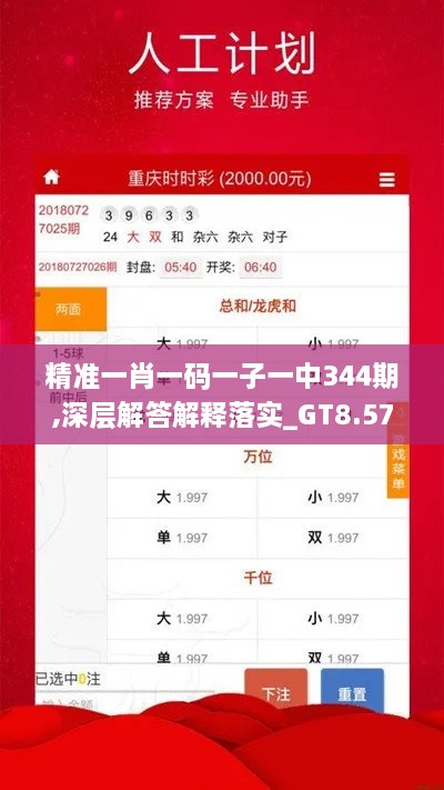 精准一肖一码一子一中344期,深层解答解释落实_GT8.570
