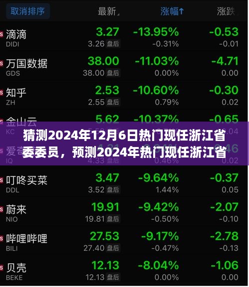 多维视角下的分析，预测浙江省委委员于2024年12月6日的热门人选及多维度解读