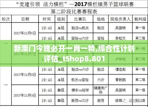 新澳门今晚必开一肖一特,综合性计划评估_tShop8.801