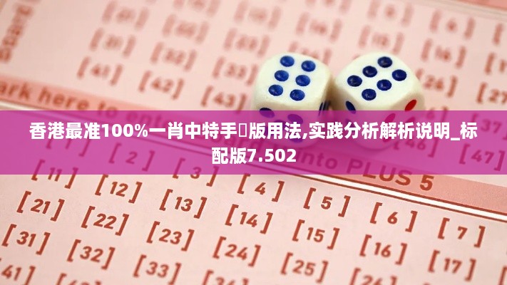 香港最准100%一肖中特手機版用法,实践分析解析说明_标配版7.502