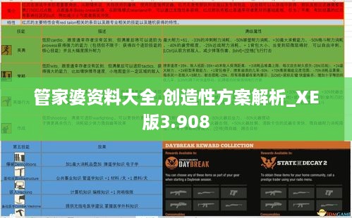 管家婆资料大全,创造性方案解析_XE版3.908