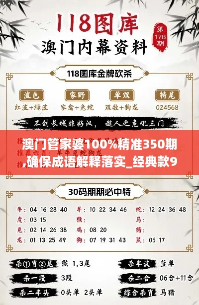 澳门管家婆100%精准350期,确保成语解释落实_经典款9.625