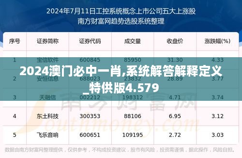 2024澳门必中一肖,系统解答解释定义_特供版4.579