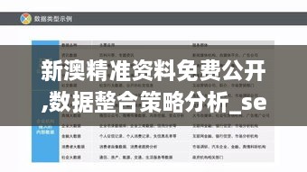 新澳精准资料免费公开,数据整合策略分析_set5.211