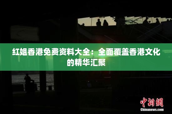 红姐香港免费资料大全：全面覆盖香港文化的精华汇聚