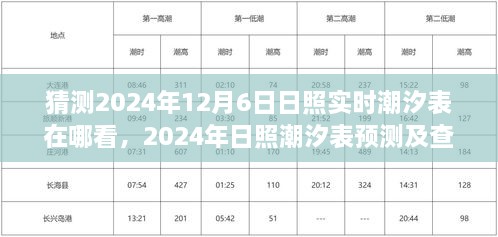 『2024年日照潮汐表预测及查看渠道解析，12月6日实时潮汐表查看指南』