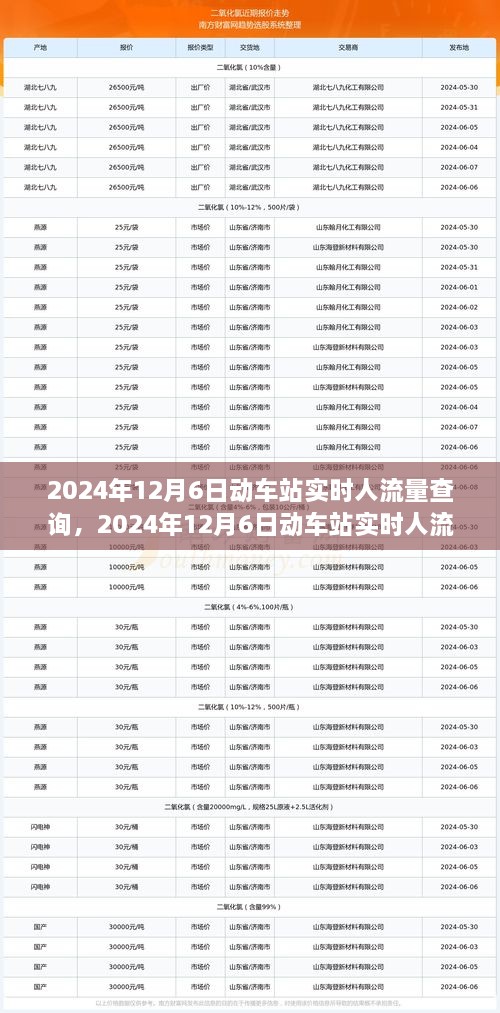 科技与便捷共舞时代下的动车站实时人流量查询（2024年12月6日）