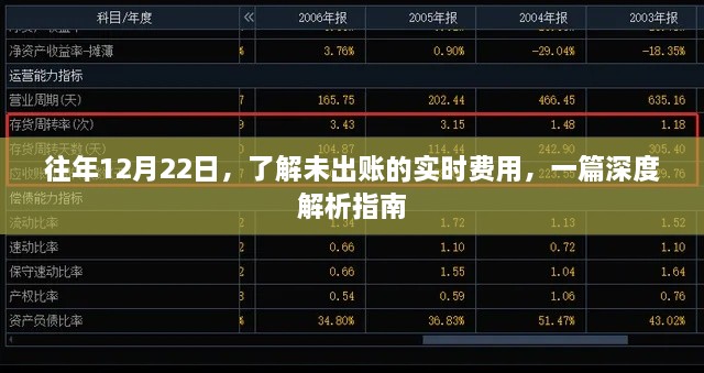 深度解析，如何了解往年12月22日未出账实时费用指南