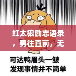 红太狼励志语录，勇往直前，无畏前行，无惧挑战！