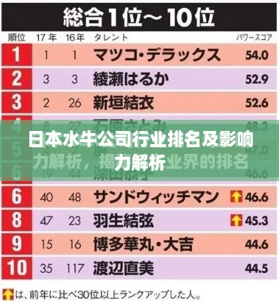 日本水牛公司行业排名及影响力解析